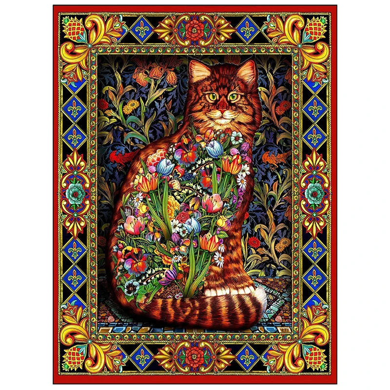

5D DIY Diamond Painting Kit Cute Cartoon Cat Cross Diamond Embroidery Painting Pet Cat Full Diamond Mosaic Home Decoration Gift