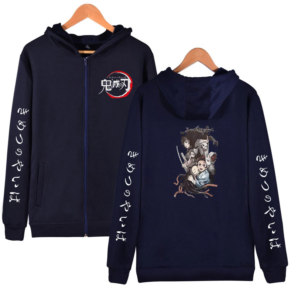 

2020 Demon Slayer Men/womens Zip hoodie Fashion Jacket Trend Demon Slayer boy/girls New Fashion Zip Autumn/winter Jackets