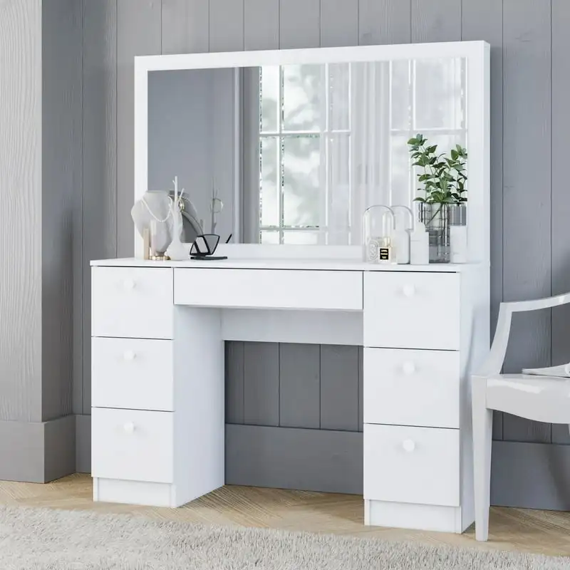 

Modern White Painted Vanity Table, for Bedroom