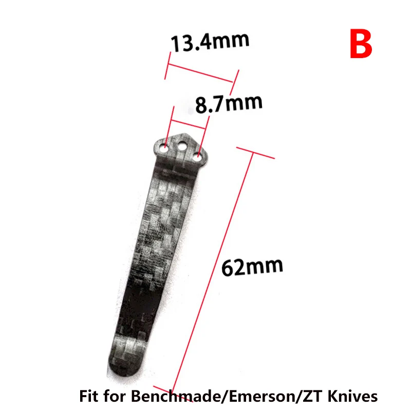 

2 карманных зажима для ножей из углеродного волокна Spyderco Benchmade Emerson ZT