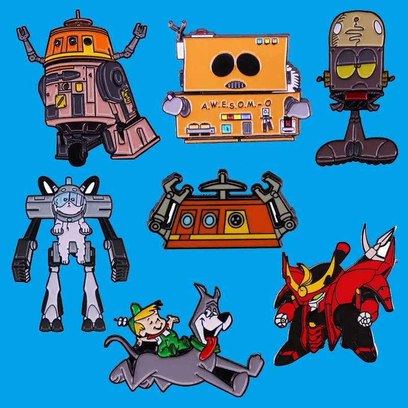 

Anime Robot Dog Enamel Brooches for Lapel Pin Backpack Bags Badge Cute Gifts Collar Jewelry Children Fashion Jewelry Gifts