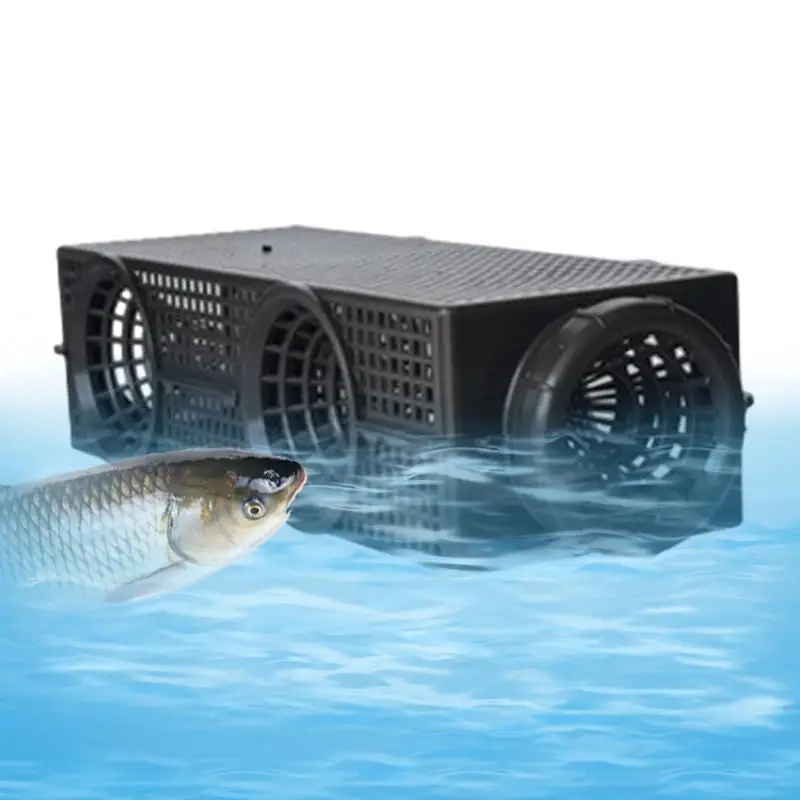 łapkę z 6-otworową prostokątną przynętą na ryby Przenośna klatka kraby Zagęszczone akcesoria wędkarskie do łapania śledzia Raki