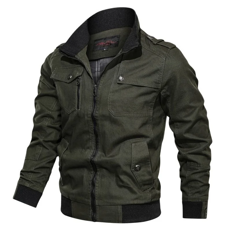 

Ветровка мужская хлопковая, Бомбер, тактическая куртка в стиле милитари, карго, повседневная одежда, весна-осень