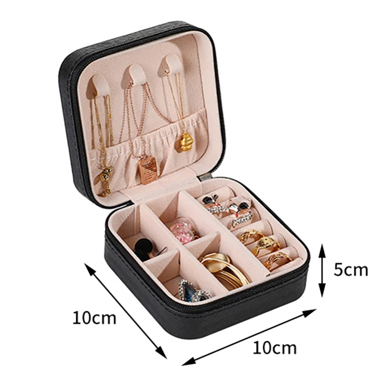 Портативный Кожаный Органайзер Для Ювелирных Изделий Дорожная Шкатулка