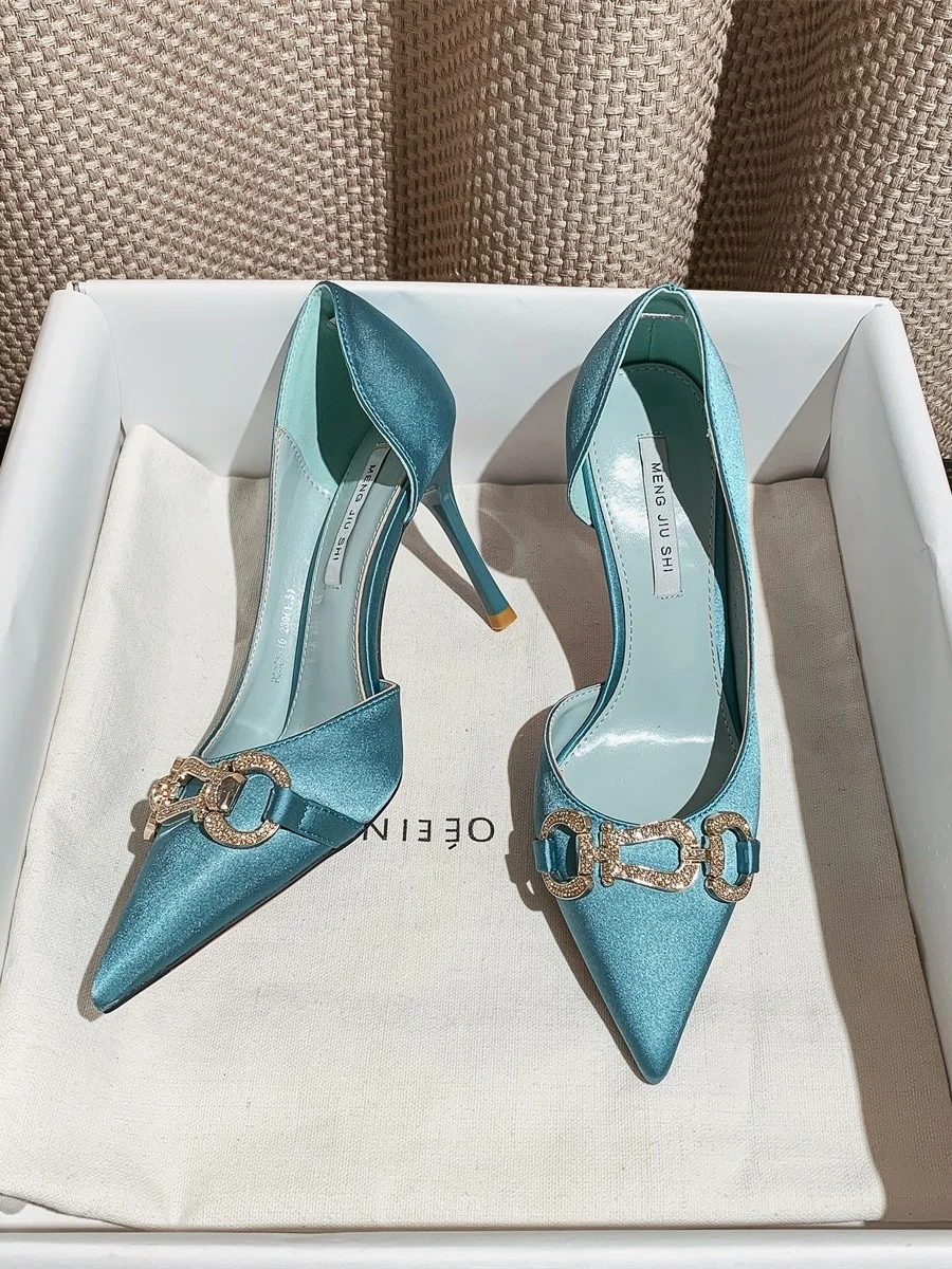 

Туфли-лодочки женские на высоком каблуке-шпильке, с острым носком