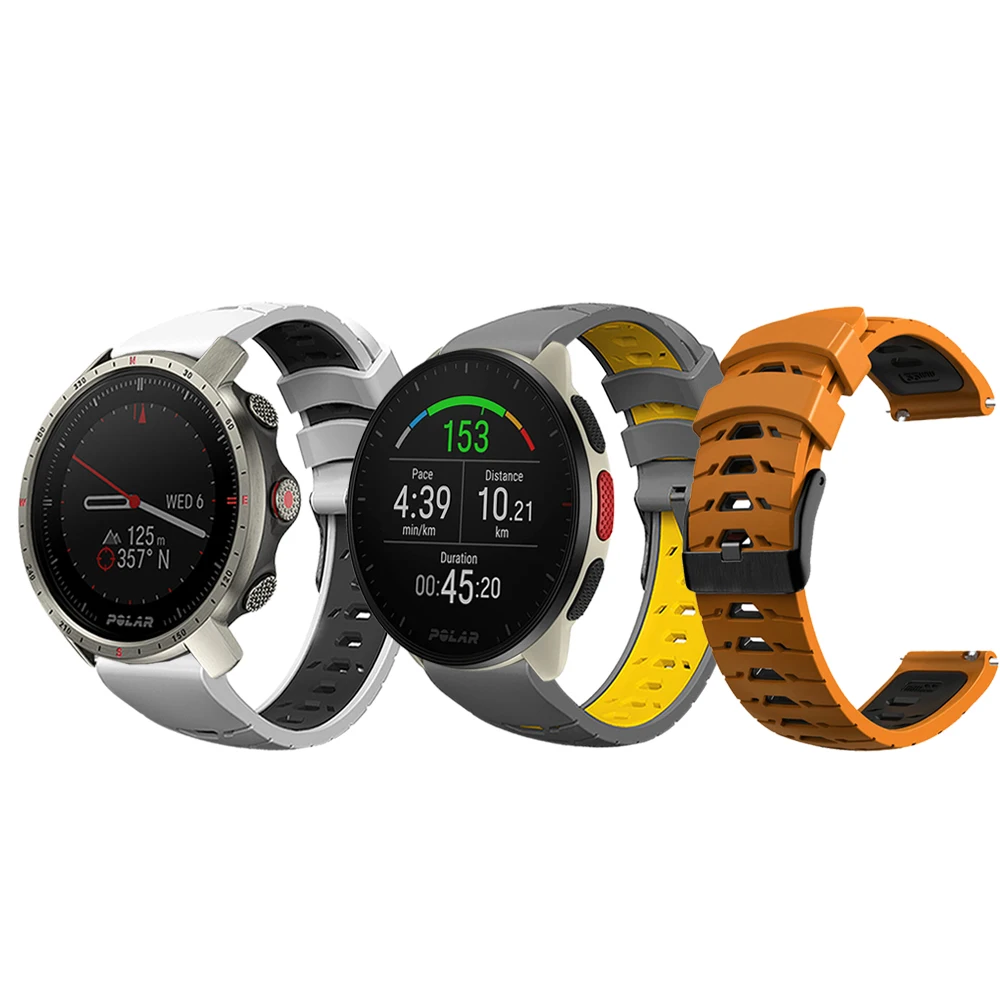 

For Polar Pacer / IGNITE 2/Unite Silicone Strap Watchband For POLAR Grit X Pro/Vantage M2 M Bracelet Replacement Wristband Band