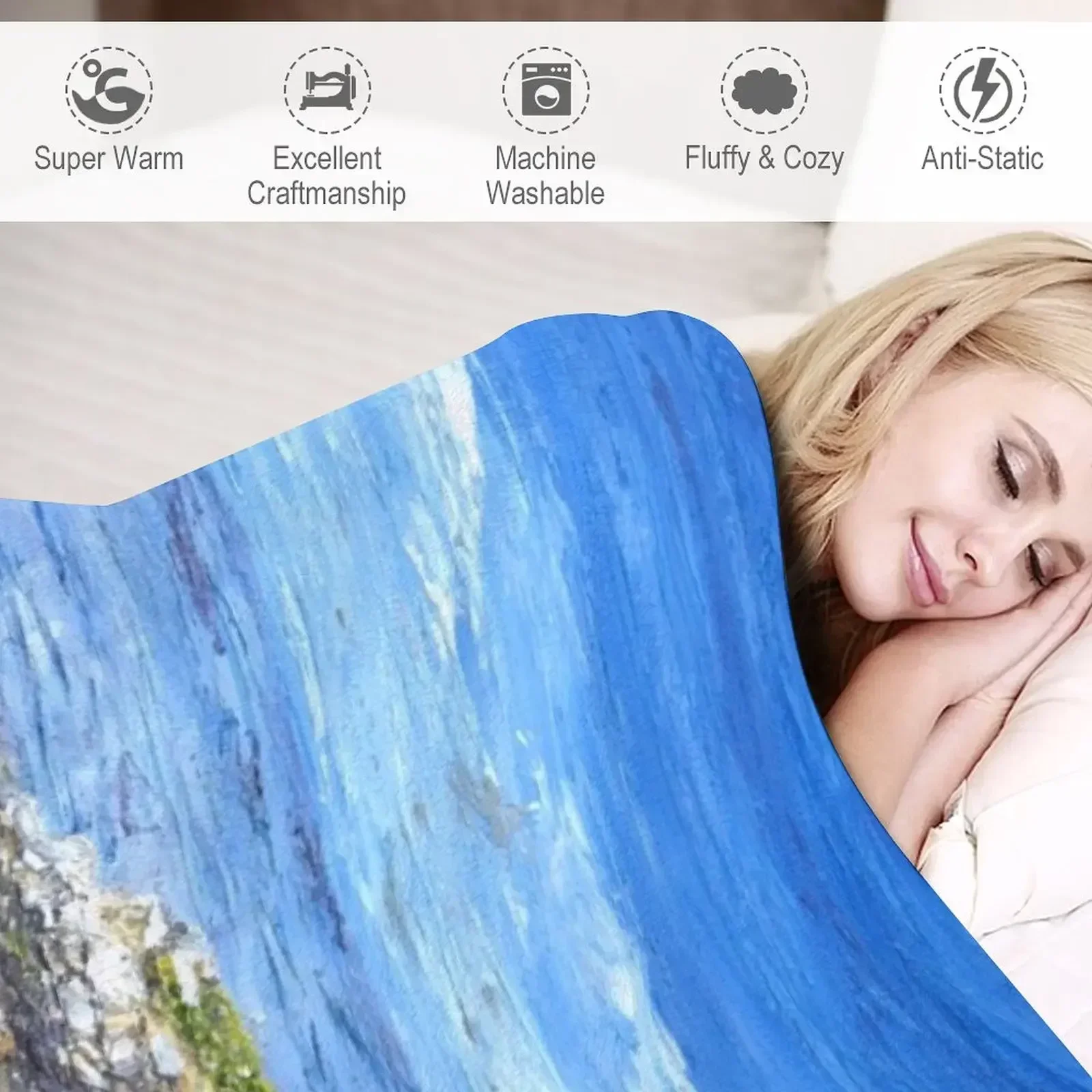 Одеяло Cottages at Moelfre on Anglesey Очень большое одеяло и пледы Одеяла