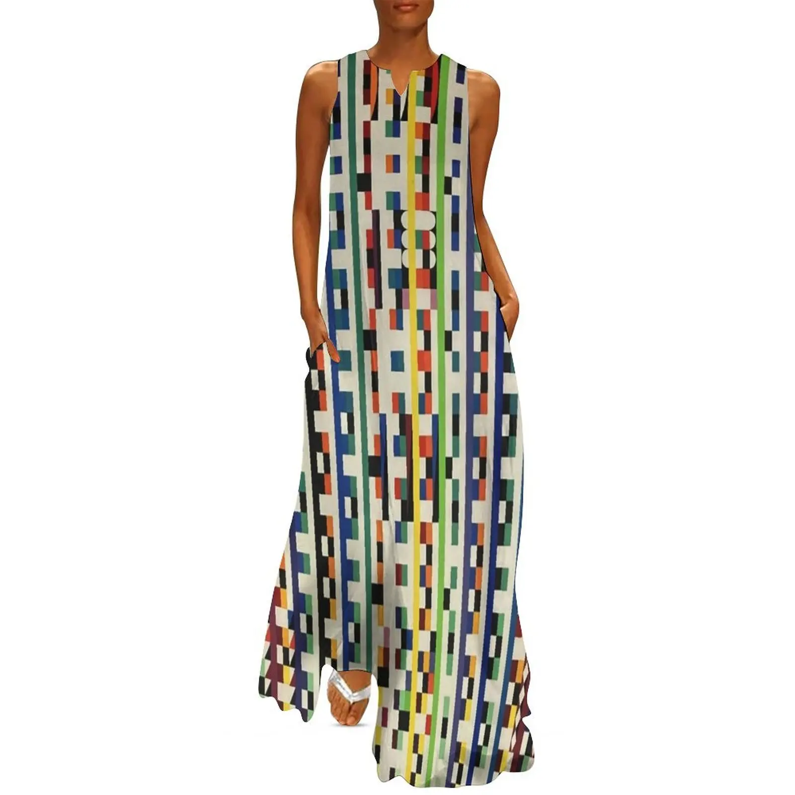 Yaacov Agam Beyond The Visible Long Dress женская одежда женские платья класса люкс