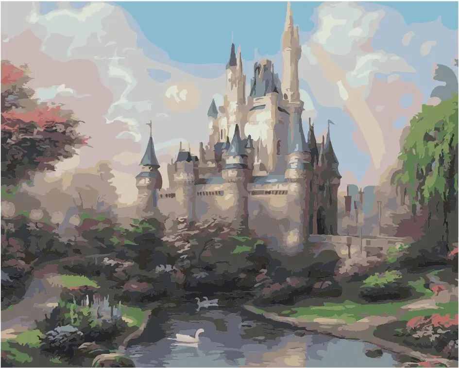 

2542Ann-Tulip diy digital oil painting oil painting acrylic flower painting explosion hand-filled landscape painting