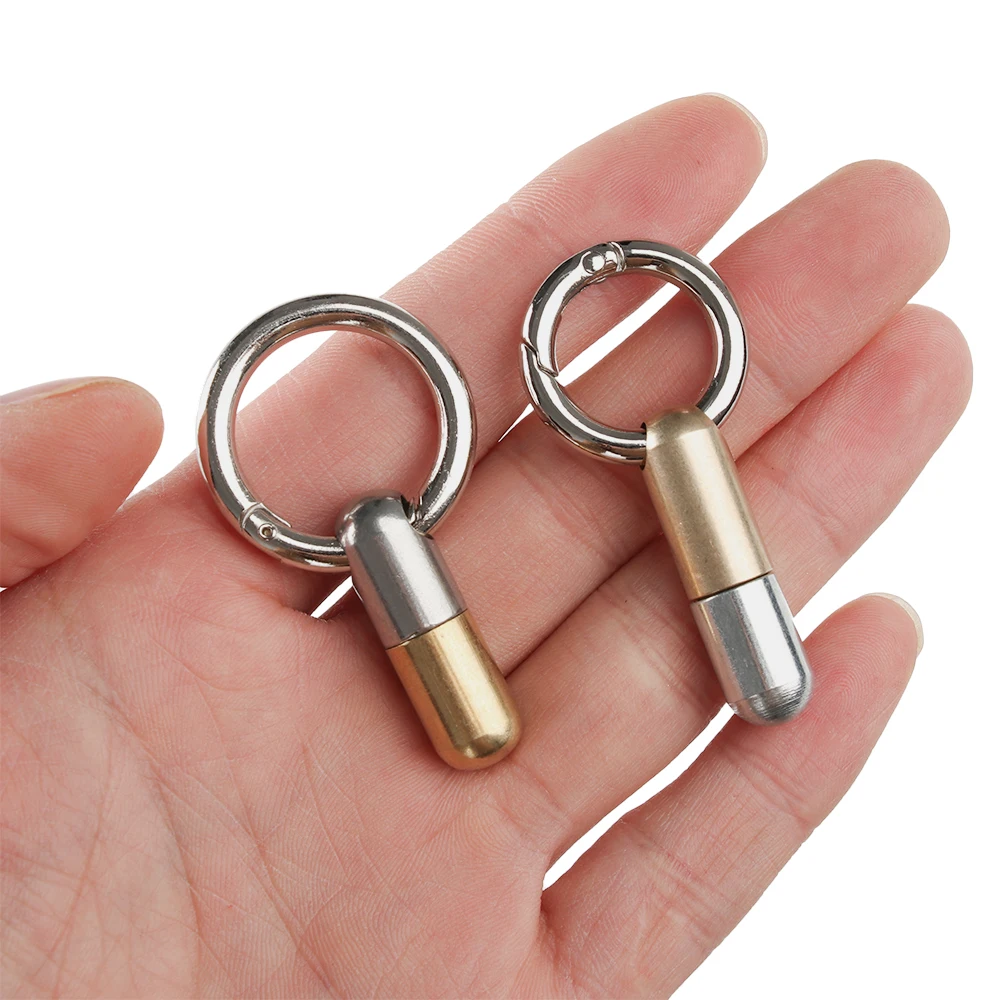 

1Pc Capsule Knife Cutting Tool With Carabiner Buckles Key Ring Pendant Stainless Steel Outdoor Portable EDC Tinying Mini Tools