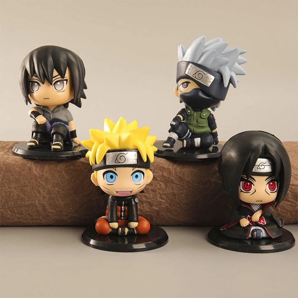 

10 stile Naruto Shippuden Anime Action-figur Hatake Kakashi 9cm Q Version Modell 7CM PVC Uzumaki Naruto statue sammeln Spielzeug