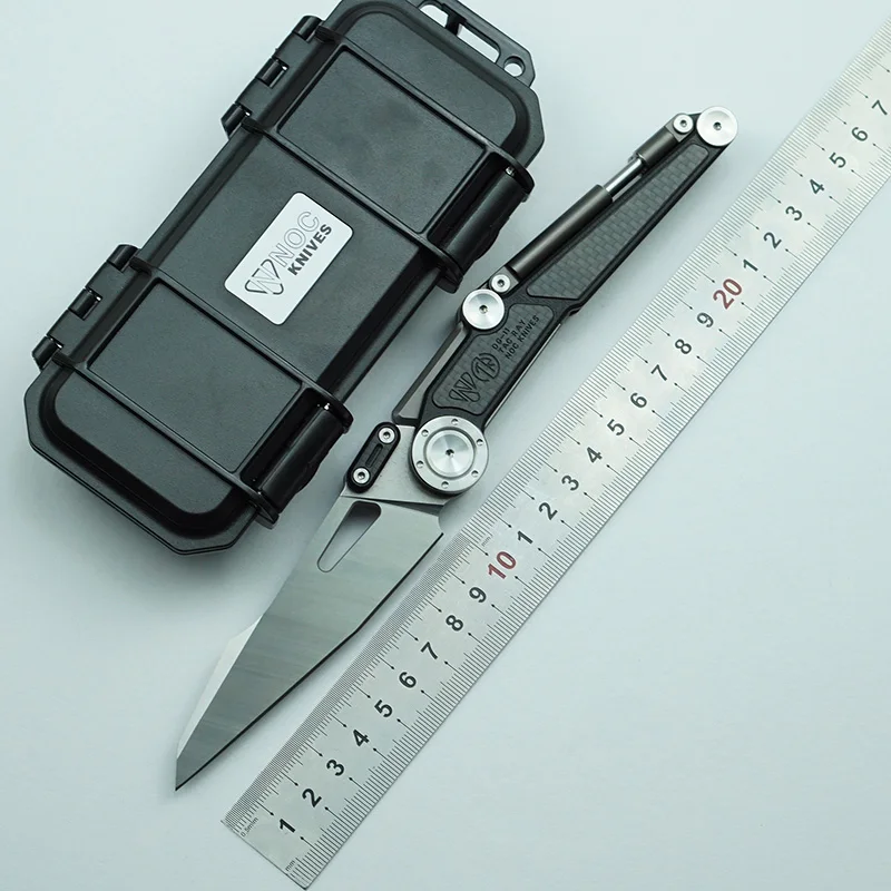 

NOC DG11 Flipper Folding Knife 440C Blade G10 Carbon Fiber + Steel Handle Outdoor Camping Hunting Survival Kitchen EDC Tool