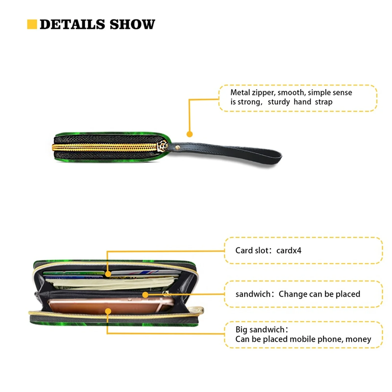 Belidome Irish Shamrock Wallet for Womens RFID Blocking PU Leather Zipper Around Wallets Clutch Wristlets Travel Long Purse