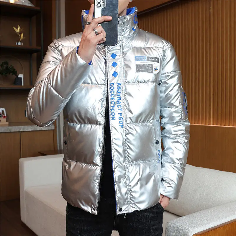 Winter coat men down cotton clothing 2022 new cold-proof warm thickening trend short style cotton clothing tide men