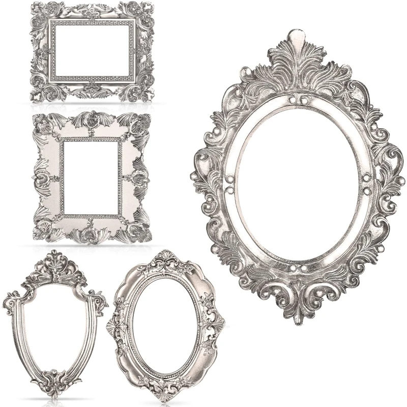 

5 шт., винтажная овальная прямоугольная рамка для фотографий
