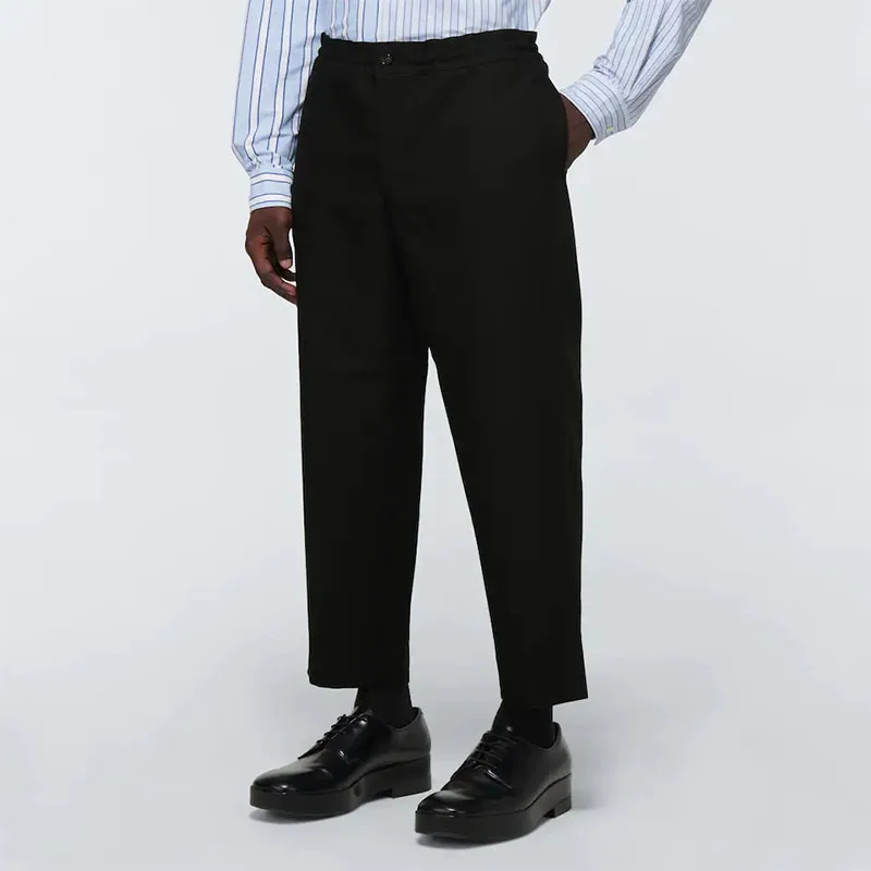 

Men's Slim Straight Wool Pants Autumn And Winter Large Korean Fashion Trend New Thickened Simple Casual Pants