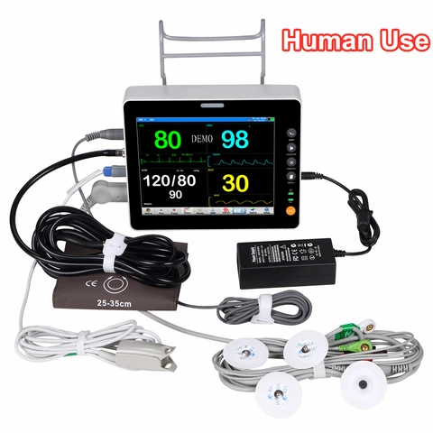 Высококачественный ETCO2 ICU прикроватный монитор для пациента с 6 параметрами, 8 дюймов