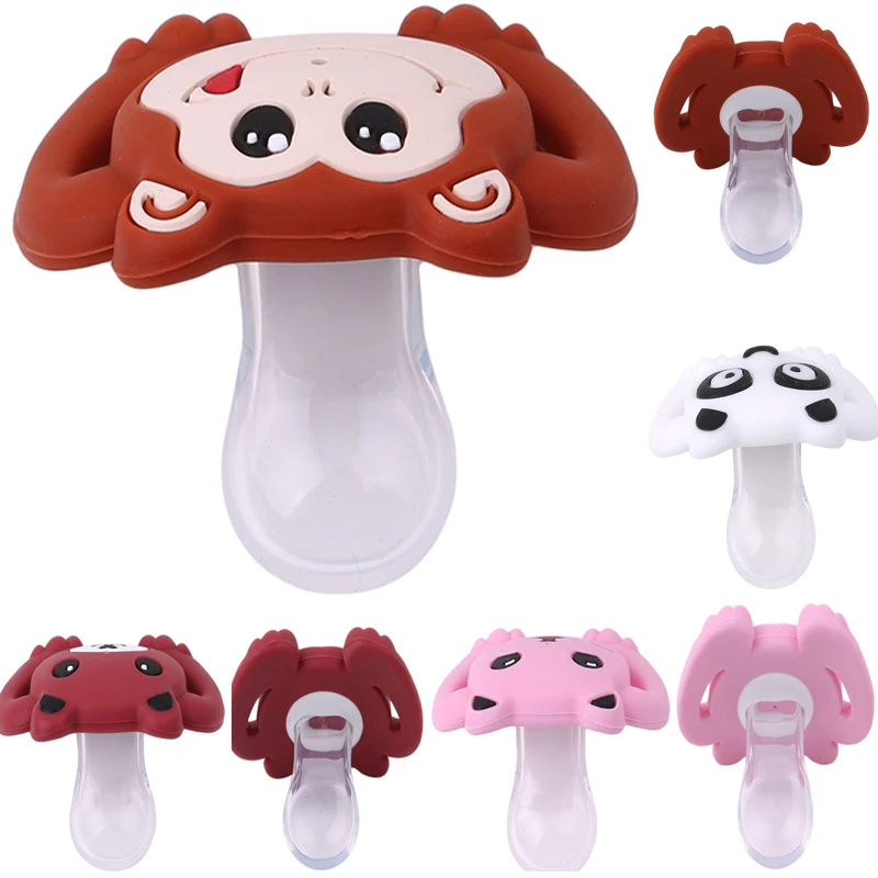 

1PC Kids Pacifiers Safe Food Grade ABS Silicone Funny Kids Nipples Kids Infant Teeth Soothers Pacifiers Animal Shape