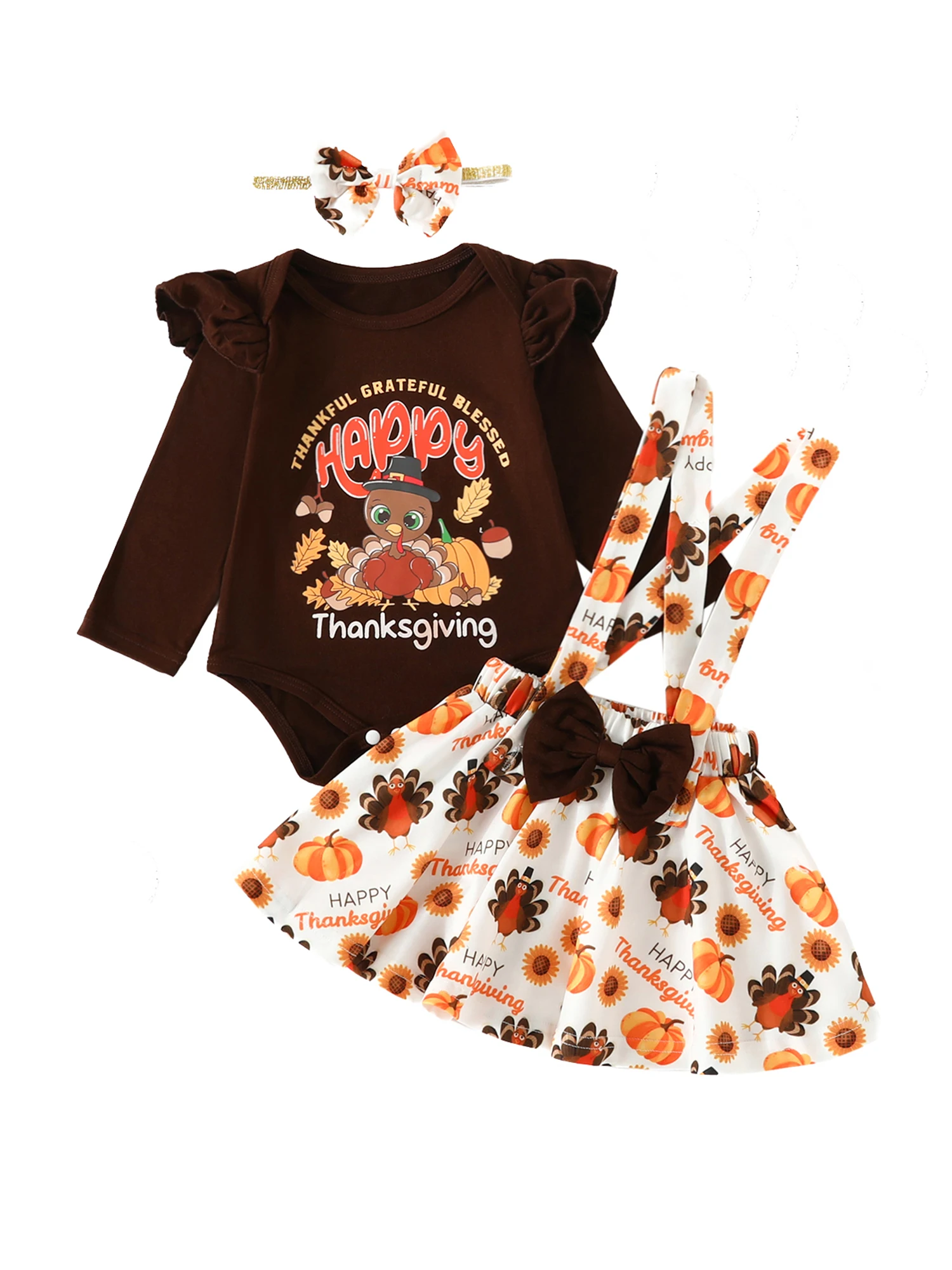 

Комплект одежды для мальчиков на День Благодарения, клетчатая рубашка и строгие брюки с подтяжками, комплекты с бантом