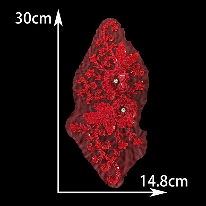 1 шт. 3D вышивка в виде лепестков украшение бисером искусственная аппликация