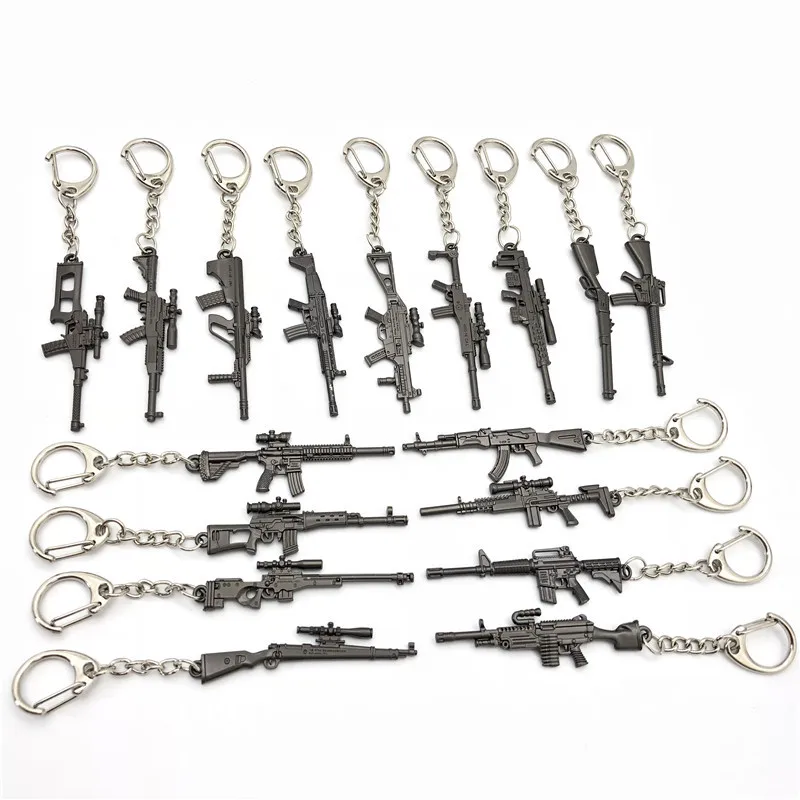 Новая модель оружия брелок с пистолетом черного цвета пулемета для ключей сумка