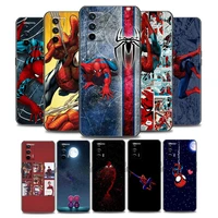 luxury phone case for realme q2 c20 c21 v15 8 c25 gt neo v13 5g x7 pro ultra c21y soft case cover spiderman marvel hero