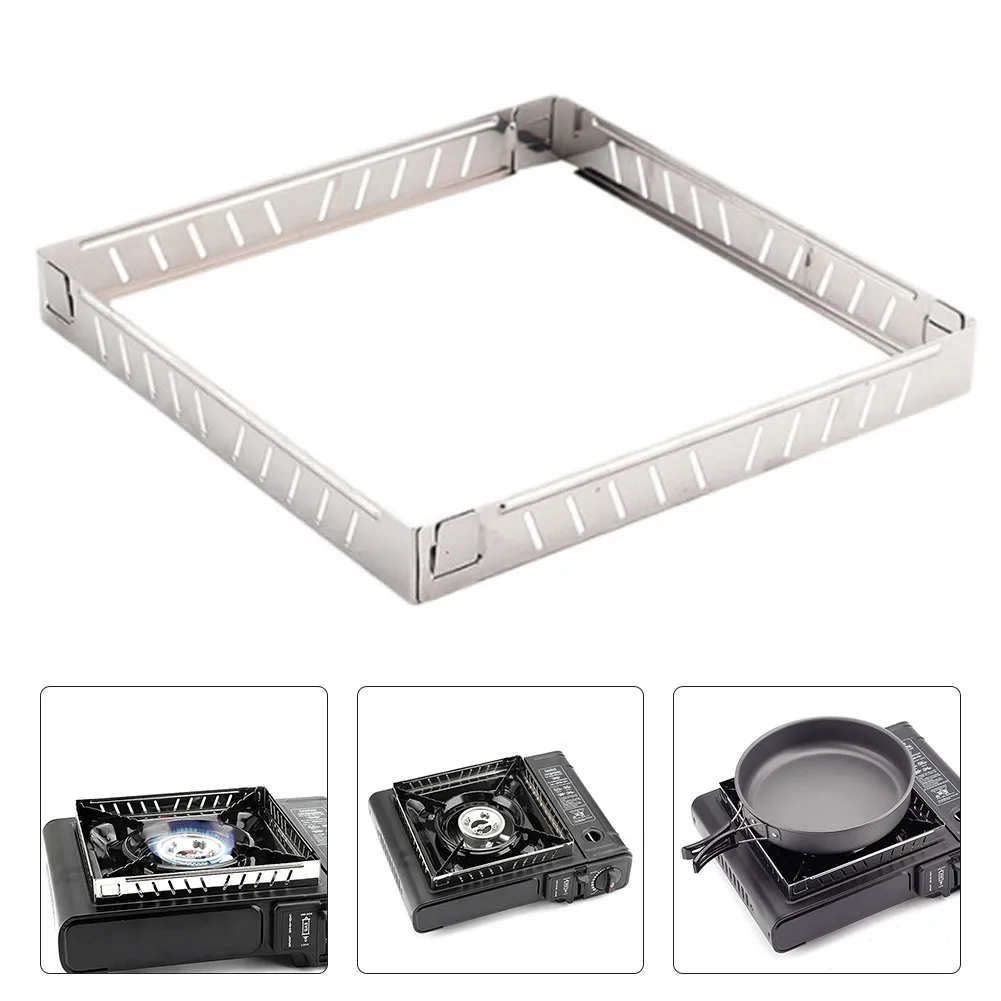

1pcs Stainless Steel Wind Screen Shield Foldable Stove Camping Cooking BBQ Gas Stove Wind Shield Camping Hiking Outdoor Tools