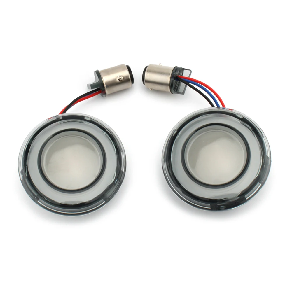 1 пара мотоциклетных светодиодных передних указателей поворота для Harley Davidson Dyna