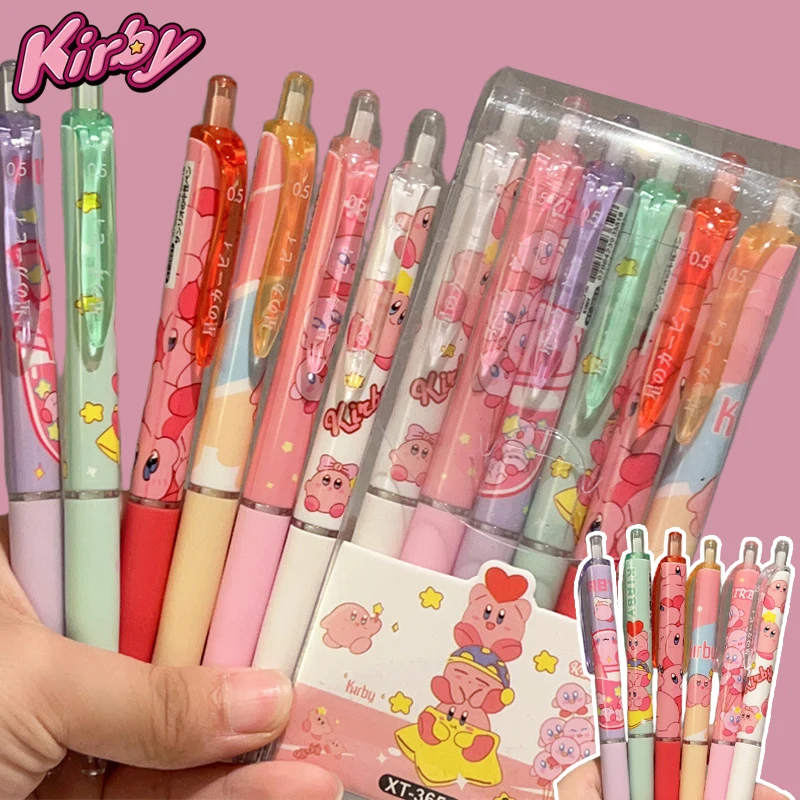 6 шт. гелевые ручки Kirby для девочек и мальчиков наборы шариковых ручек письма