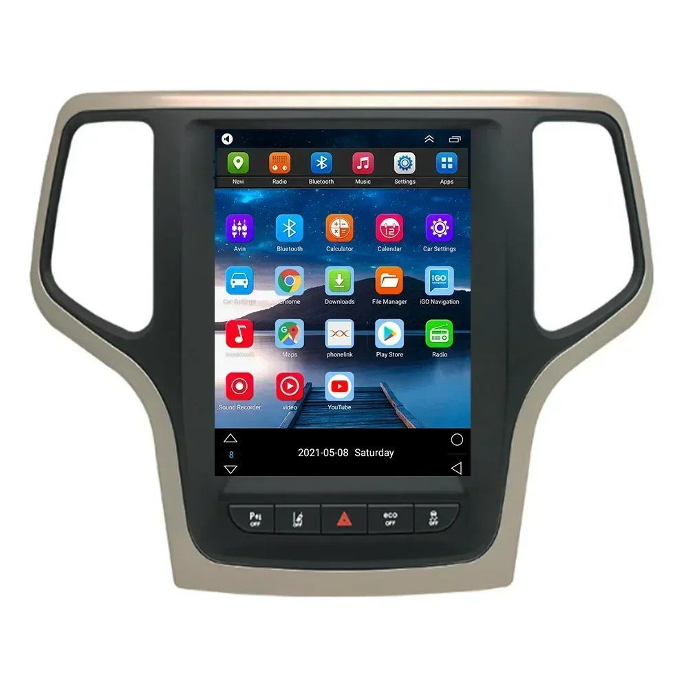 8G + 128G Android13 Tesla экран автомобильный видеоплеер радио для Jeep Grand Cherokee 2014 2015-2035