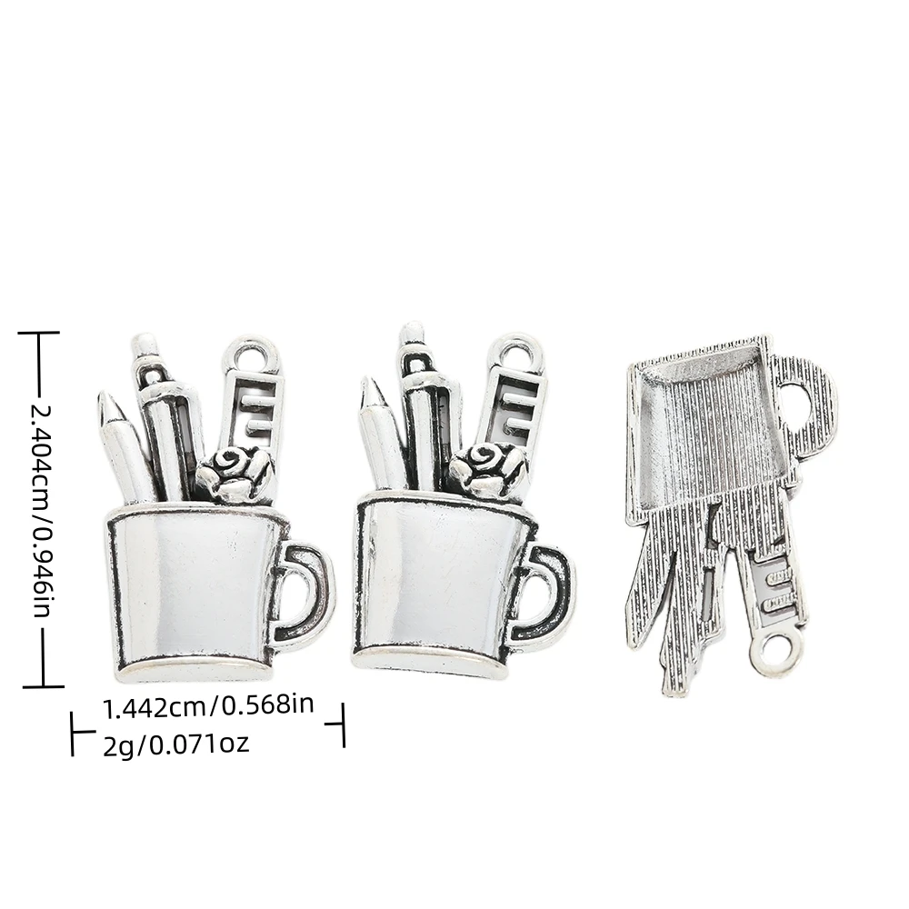 30 шт. (контейнер для ручек) винтажный металлический кулон из цинкового сплава