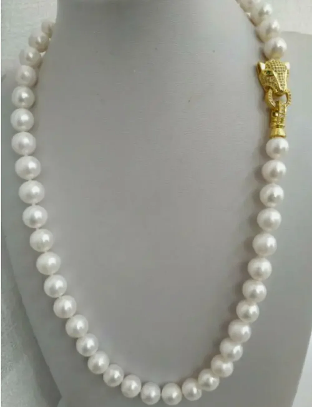 Ожерелье из натурального белого жемчуга 20 дюймов ААА 9-10 мм 16-30