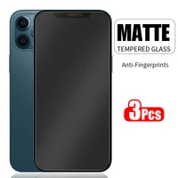 3pcs matte tempered glass for iphone 11 12 13 pro max mini full screen protector for iphone x xr xs max 8 7 6s plus se2022 glass