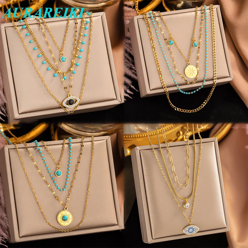 Женское колье с подвеской из нержавеющей стали