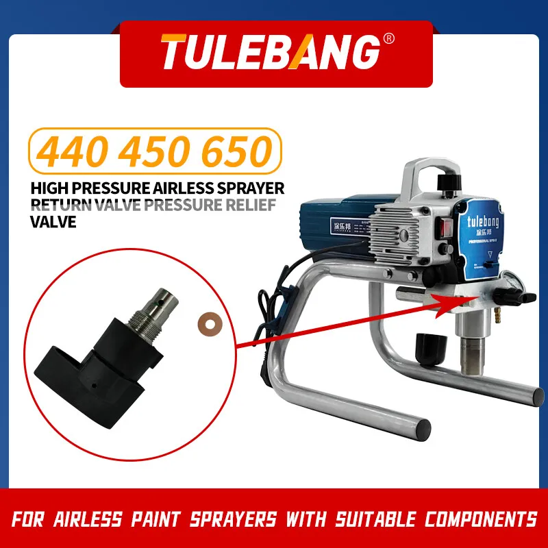 

High pressure airless sprayer return valve Pressure relief valve 440 450 650 Paint tool accessories