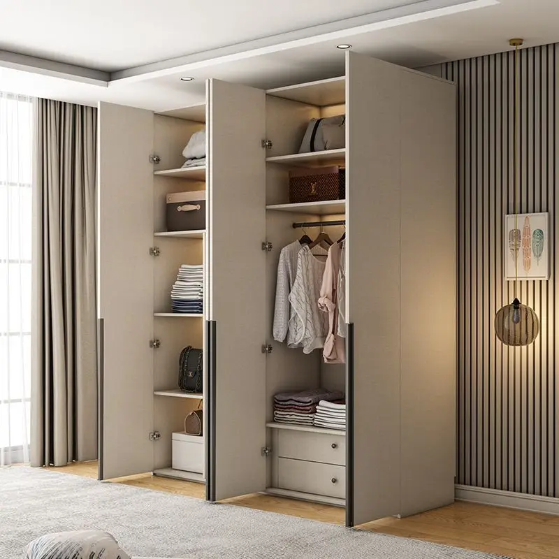 

Modern Solid Wood Wardrobe Home Bedroom Modern Minimalist Multi-layer Board