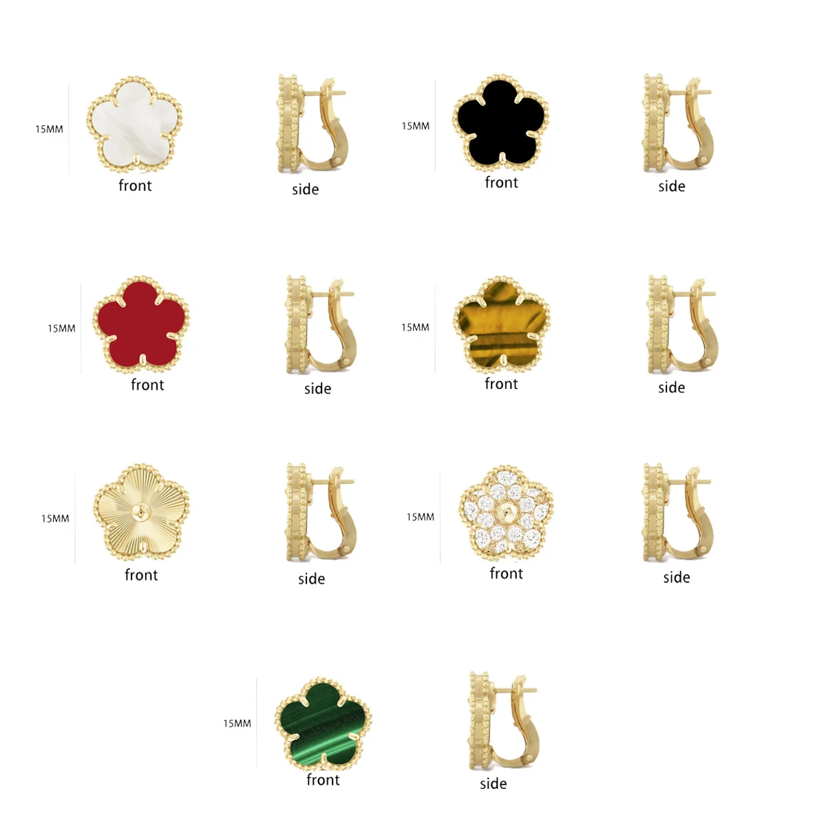 

Classic Lucky Five Leaf Grass Earring Luxury and Exquisite Women's 18K Gold Natural Shell Earring For Women Gift High Quality