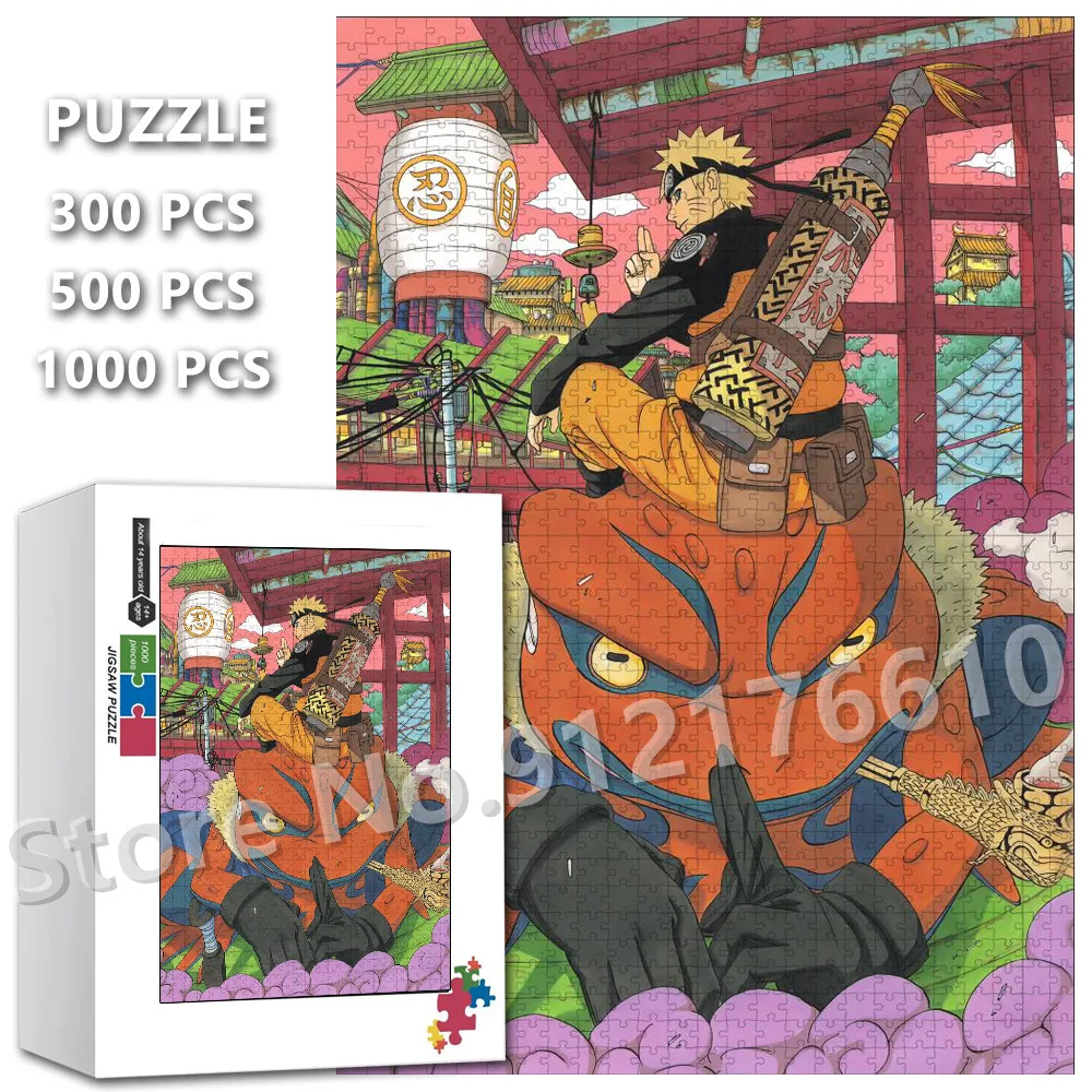 

Japanese Anime Naruto Jigsaw Puzzles Sasuke Kakashi 300/500/1000 Pieces Puzzles for Adults Decompressing Toys Birthday Gifts