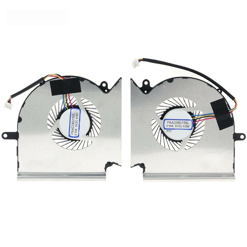 

CPU + GPU Cooling Fan Plastic+Metal As Shown For MSI GE63VR MS-16P1 GE73VR MS-17C1 N383 N384