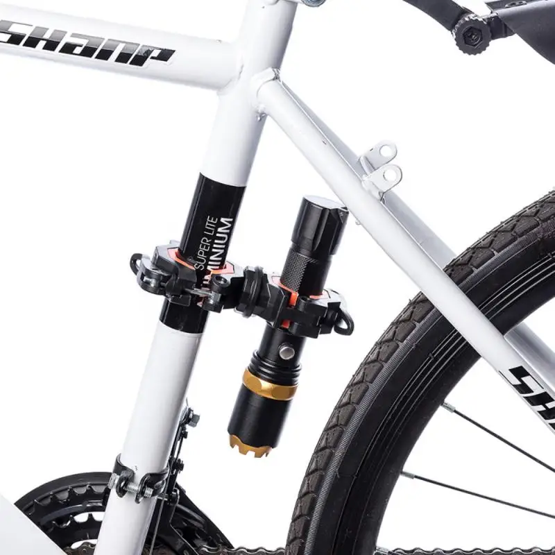 

Bike Flashlight Mount Holder 360°Rotation Headlight Front Lamps Clip Clamp Bracket Bicycle LED Light Torch Holder Accessories