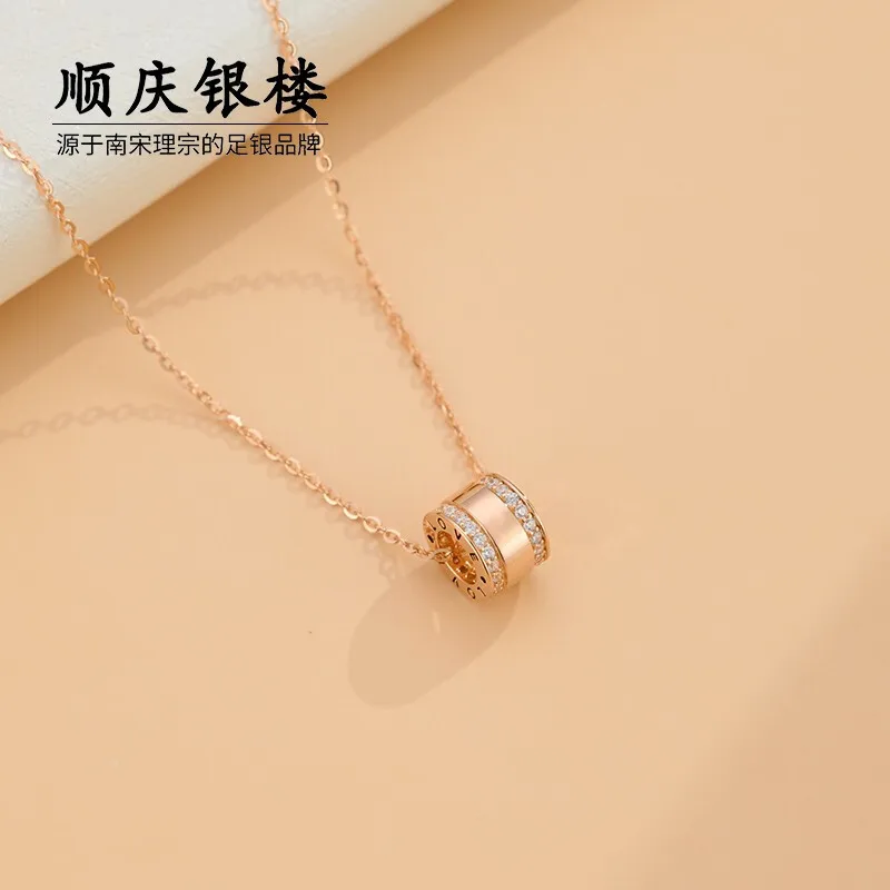 

Shunqing Yinlou S925 Серебряный кулон цепочка до ключиц маленькая Талия ожерелье женский летний подарок для подруги подарок на день рождения