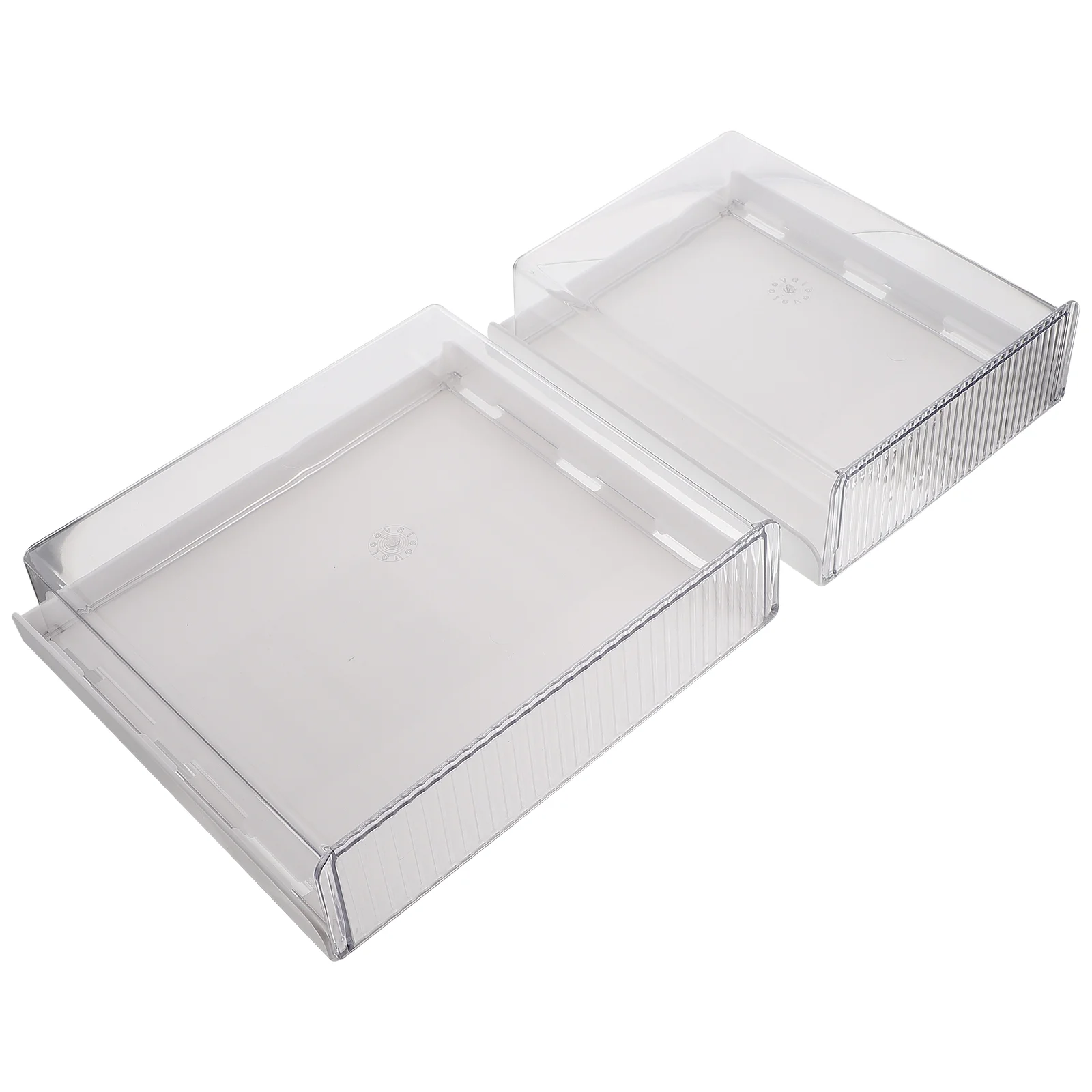 

2 Pcs Paste Storage Box Drawers Adhesive Organizers Storage Plastic Drawers Stationery Cabinets Abs Holders Office Rack