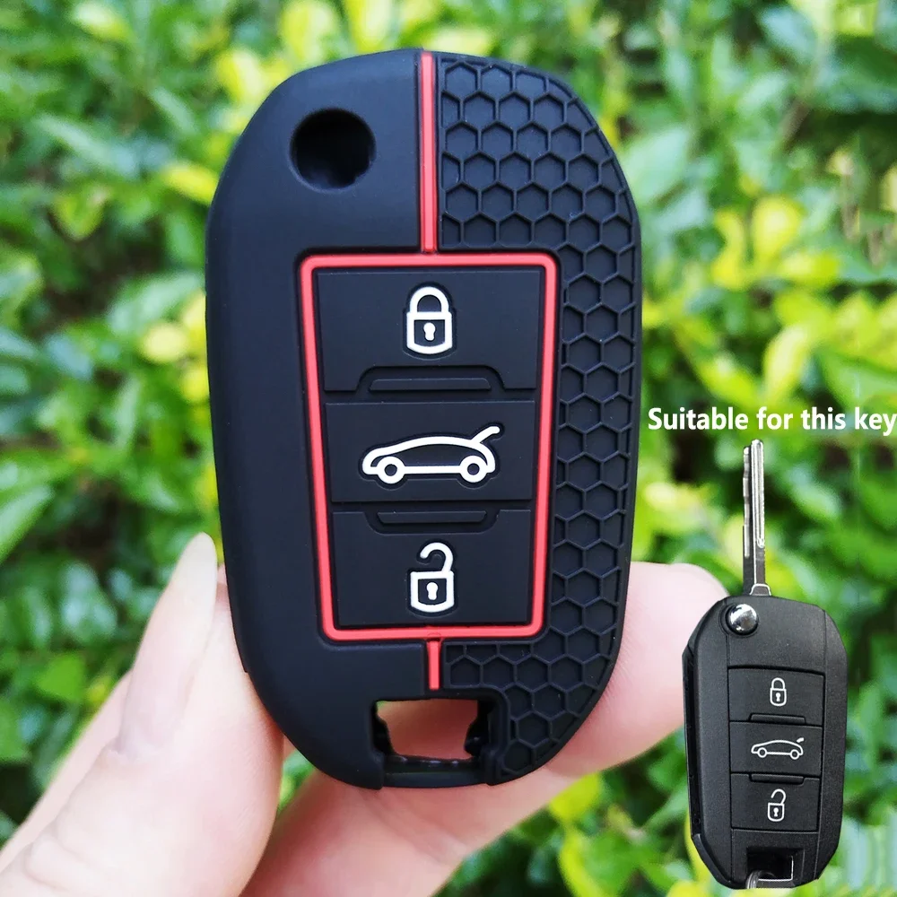 

Новый силиконовый чехол для ключей от автомобиля для Citroen C5 C3 C4 C8 Berlingo для Peugeot Partner Rifter 208 308 508 407 2008 3008 Expert