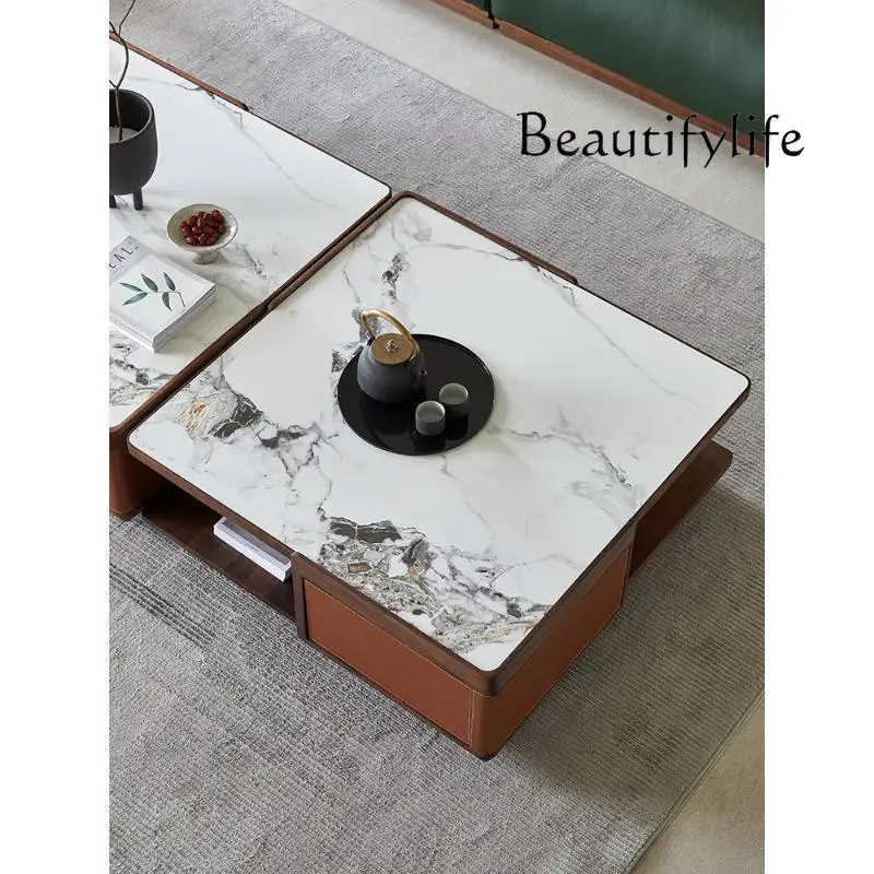 Итальянский минималистичный журнальный столик из черного ореха