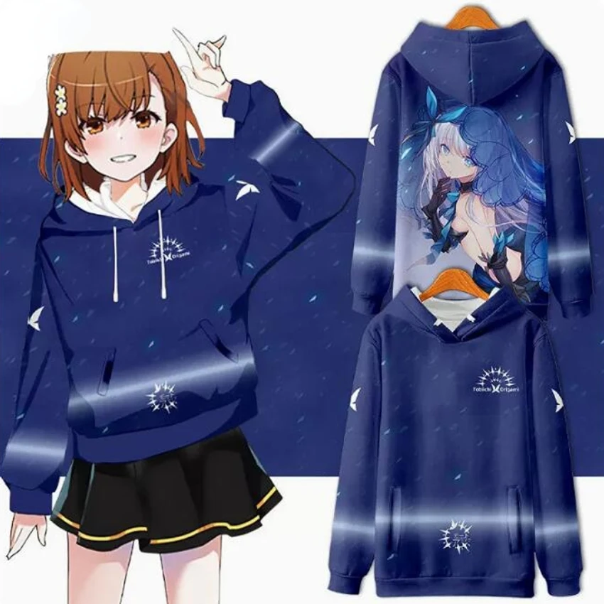 DATE A LIVE Tobiichi Origami Cosplay Hoodie Women Men Harajuku Sweatshirt Streetwear Hip Hop Pullover Hooded Jacket Outerwear