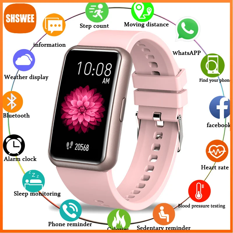 

For Xiaomi Huawei Smart Watch Women Heart Rate Health Monitor HD Custom Dial Waterproof Sport Fitness Tracker Smartwatch Men