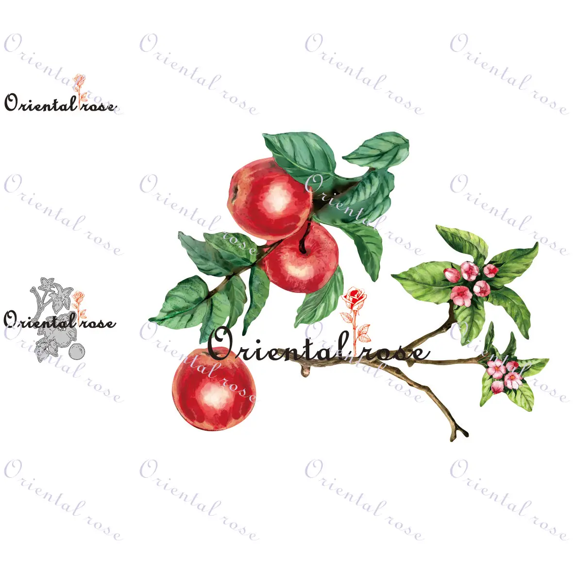 

Apple branch mould group metal cutting mould scrapbook new 2022 cutting mould