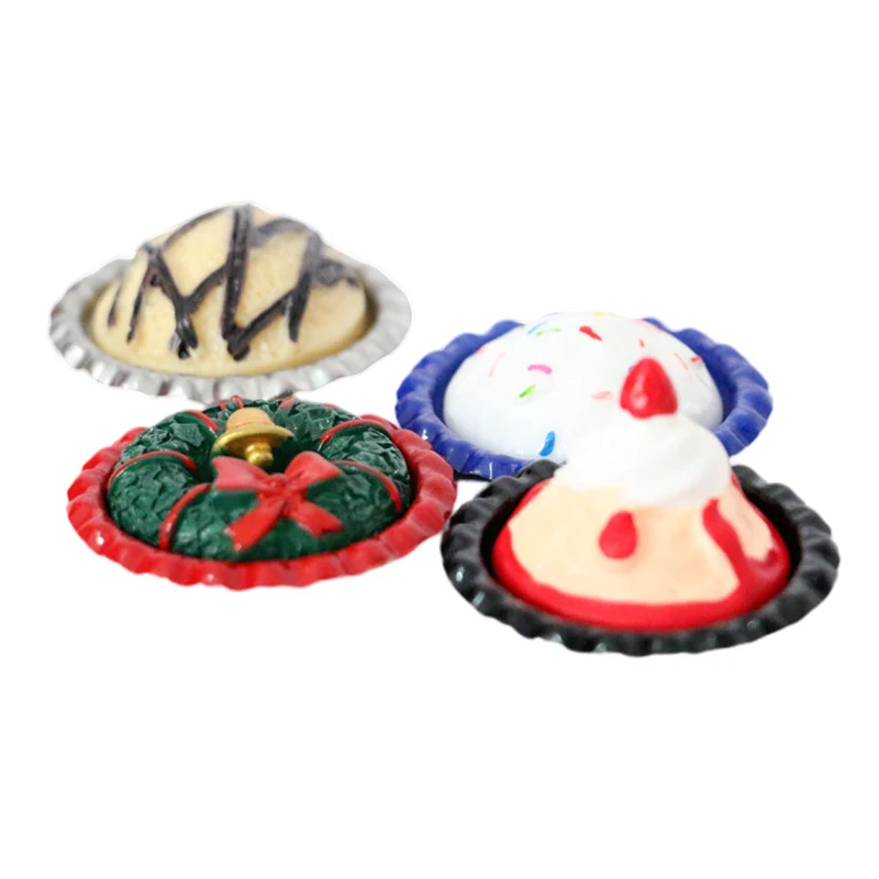 

1/12 миниатюрный кукольный домик, поднос из сплава, модель клубничного торта, кукольный домик, Рождественский торт, кухонные аксессуары для украшения пищи