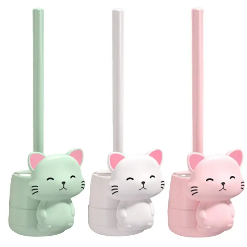 

Щетка для унитаза с мультяшным рисунком, эффективная щетка для удаления загрязнений, щетка для очистки с крепких мертвых углов, прочная щетина