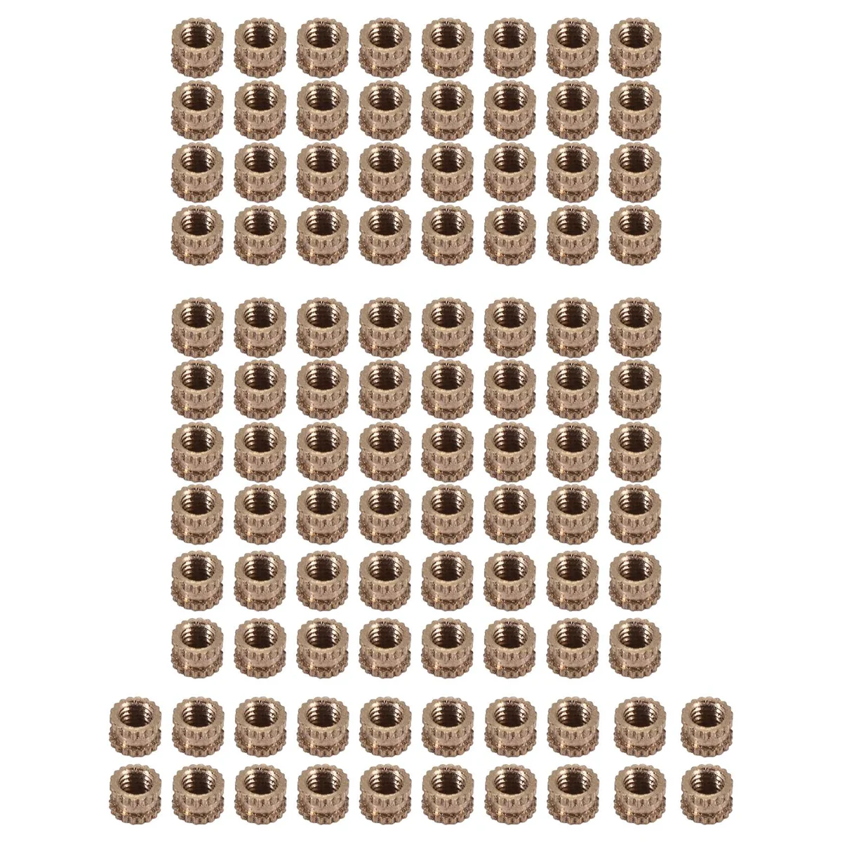 M3 x 3 мм латунная накатанная Резьбовая вставка с внутренней резьбой гайки 100 шт.